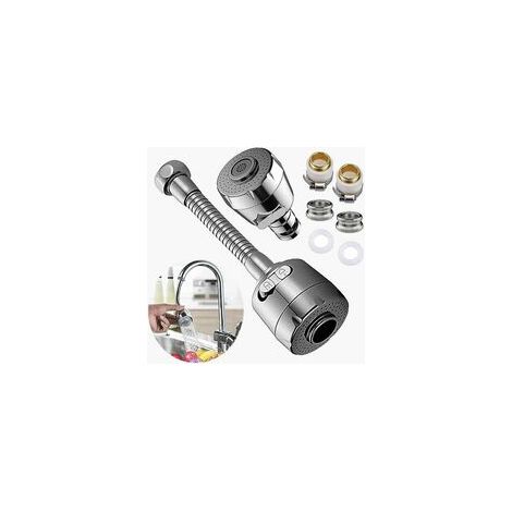 Aérateur De Robinet Pivotant 360 Degrés Avec Tuyau Flexible Économiseur D'eau Pour Cuisine Et Salle De Bain Lot De 2 (1/5)