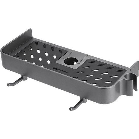 Estante organizador para baño: elegante, para artículos de tocador y champú, no requiere perforaciones. (1/5)
