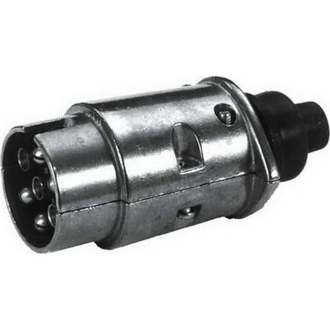 FICHE POUR REMORQUE 7 BROCHES 12V METAL (VRAC)