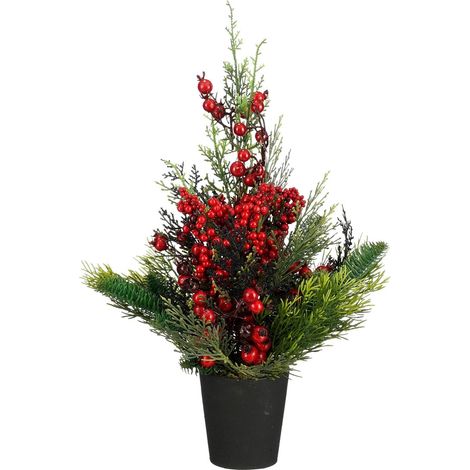 Mica Decorations Sapin de Noël artificiel Rouge H45xl18xL18cm (1/5)