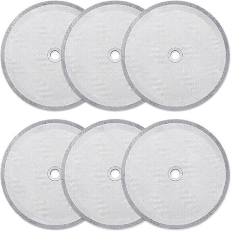 Paquet de 6 filtres à tamis de rechange pour presse française, filtres à mailles réutilisables pour cafetières à pression universelles de 1000 ml / 34 oz / 8 tasses (1/5)