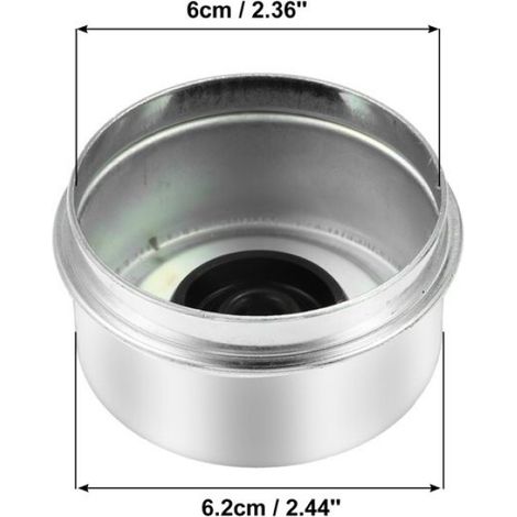 Cache-moyeu de remorque 2.44" Remorque Axe Roue Moyeu Bouchon pour Remorque Roue Moyeux - 2pcs (1/5)