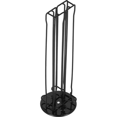 360° drehbarer Wandhalter für 40 Kaffeekapseln, drehbarer Organizer aus schwarzem Metall, vielseitiges Kapselregal (1/5)