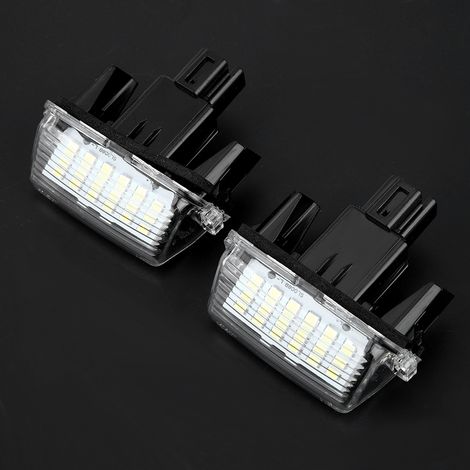 Plaques Immatriculation LED 18 LEDs Blanc Froid pour Toyota, Feu de Plaque Universel, Ampoule Longue Durée (1/5)