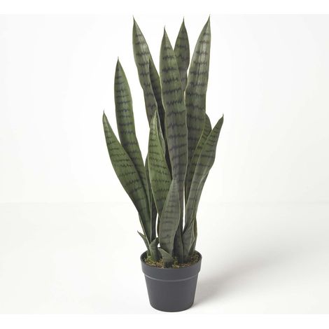 HOMESCAPES Kunstpflanze Sansevieria Trifasciata, Bogenhanf im Topf, grün, 74 cm hoch