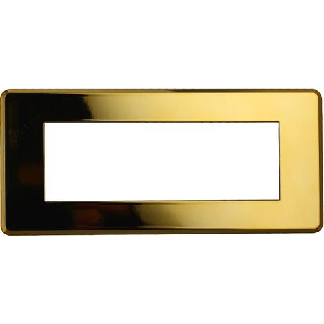 ETTROIT AN87612 Slim Thin Plate 6P polierte Goldfarbe, kompatibel mit Bticino Axolute Air