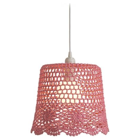 Lampadario DAISY paralume a sospensione rosa   max. 15W