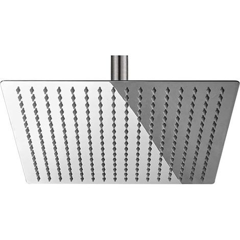 Tête de Douche Pluie Carrée 30 cm / 12 Pouces - Pommeau Haute Pression en Acier Inox, Ultra-Fin 1/16", Économie d’Eau, 256 Buses en Silicone Anti-Calcaire, Rotatif 360°, Finition Chrome Poli (1/5)