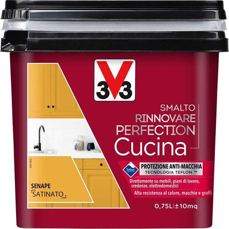 V33 - SMALTO RINNOVARE CUCINA 750ML SENAPE SATINATO