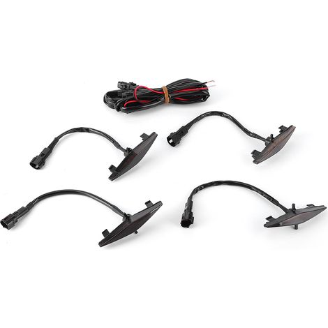 4 pièces Grille avant LED maillée pour Toyota 4Runner TRD Pro 2014-2019, Coque noire, Feux jaunes (1/5)