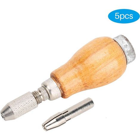 Lot de 5 limes en bois à prise confortable avec têtes interchangeables, accessoires de réparation de bijoux (1/5)