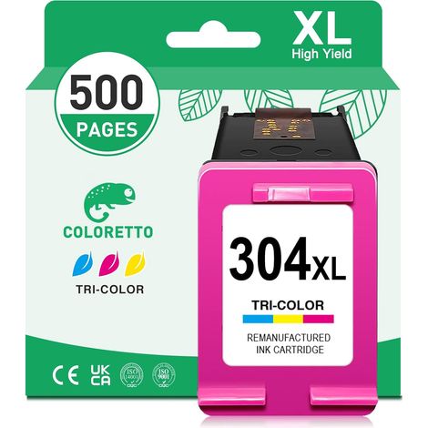 H-304XLC Cartouche pour HP 304 Envy 5030 5000 Series 5020 5032 5010 5050 (1/5)