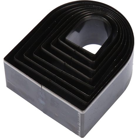 Matrice De Découpe du Cuir 8 Pièces, Ensemble D'outils De Poinçonnage De Moule De Coupe Creux en Acier à Haute Teneur en Carbone Fait à la Main pour la Coupe Artisanale du Cuir De Bricolage (1/5)