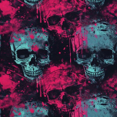 Tela Oxford decorativa para exteriores - Motivo de calavera I DX4864 (1/5)