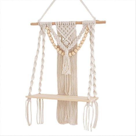 Étagère murale décorative en macramé (1/5)