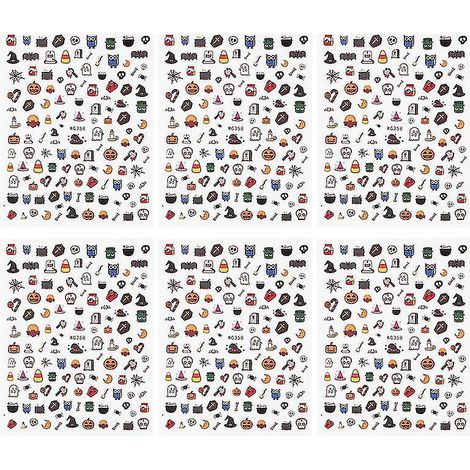 10 Blatt Nagelsticker für Halloween-Dekoration (1/3)