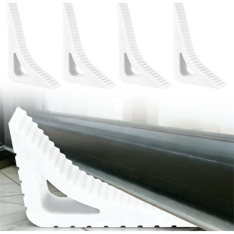 4-teiliges Set Fensterstopper, offene Fensterkeile, für Türen und Fenster, anpassungsfähig und flexibel, kein Bohren oder Kleben erforderlich, für Haus und Balkon, für den Innen- und Außenbereich (Wei