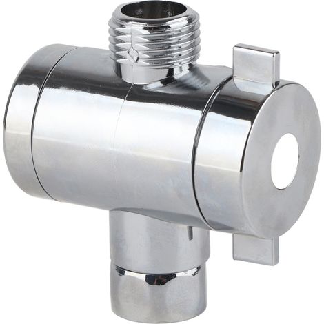Robinet inverseur multifonction à 3 voies pour pommeau de douche, adaptateur G1/2" pour WC et bidet (1/5)