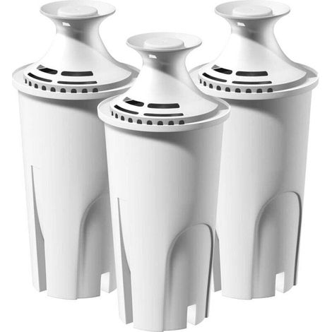 3er-Pack Ersatz-Wasserfilterkartuschen für Brita Classic 35557, OB03, Mavea 107007 Krüge und Wasserspender, reduziert Chlor und schlechten Geschmack, BPA-frei (1/4)