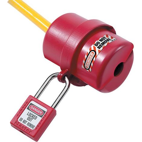 Master Lock 487 Lockout Electrical Plug Cover Small for 120V - 240V MLKS487 (1/3)