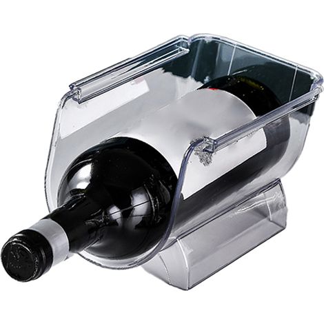 Organisateur de vin empilable en plastique transparent, porte-bouteilles en forme d'ours d'eau pour la maison, 1 bouteille transparente (1/5)