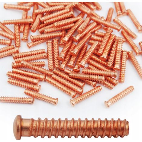 Perni filettati 5x25mm rivetti placcati in rame 100 pezzi viti di fissaggio (1/5)