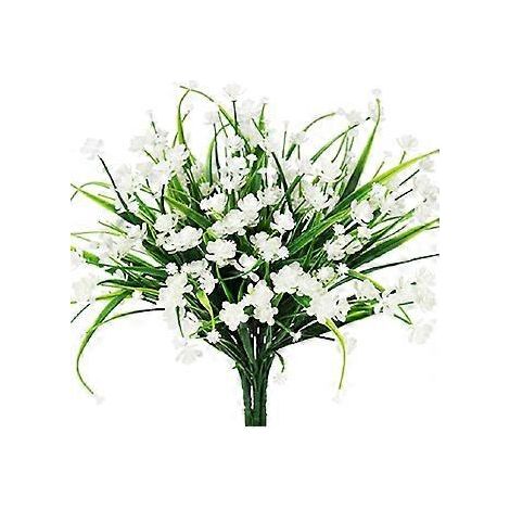 Bündel künstliche Blumen für den Außenbereich, UV-beständig, farbecht, künstliche Kunststoffpflanzen für Garten, Veranda, Fensterkasten