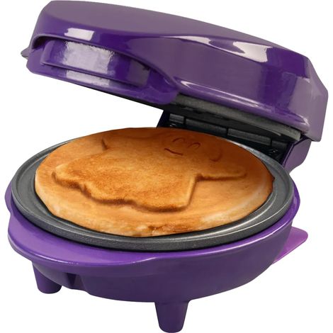 Bestron Mini Gaufrier "Fantôme", design rétro, 550 W, violet