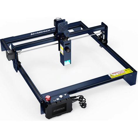 Machine de gravure laser, puissance de découpe 10–11 W, 410 x 400 mm, 50 W A10 Pro, bleue, prise européenne, 100–240 V (1/5)