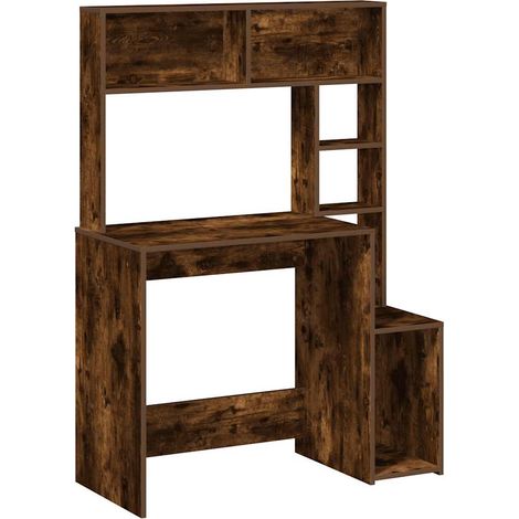 Maison Exclusive - Schreibtisch mit Regal Räuchereiche 100x45x140