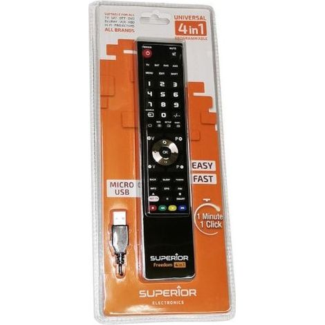 TELECOMMANDE UNIVERSELLE PROGRAMMABLE 4-EN-1 N POUR TV AUDIO TELEPHONIE SAMSUNG - BN59-01303A (1/2)