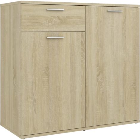 Buffet Eichen Sonoma 80x36x75 cm aus Holzwerkstoff