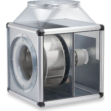 Helios GBW EC 355 T120 Gigabox EC inkl. Formstück und flexiblen Manschetten DN 355, 1-PH 230V regelbar, 3250m3/h, 360W