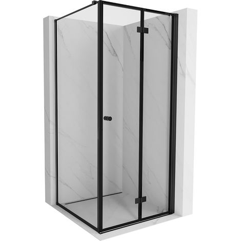 Mexen Mist-F T Faltduschkabine rechts 70 x 70 cm, schwarzer Rahmen, schwarz - 8A6T-070-070-70-70-P (1/5)