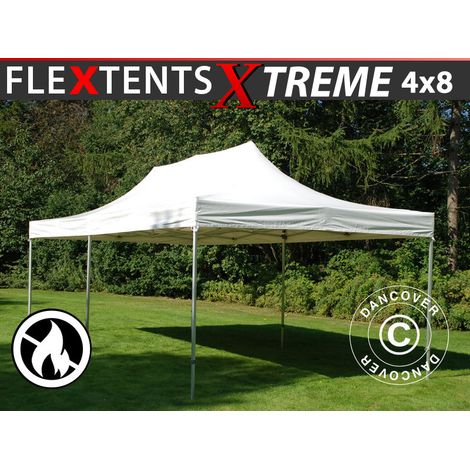 Tente Pliante FleXtents Xtreme 50 Heavy Duty 4x8m, Blanc