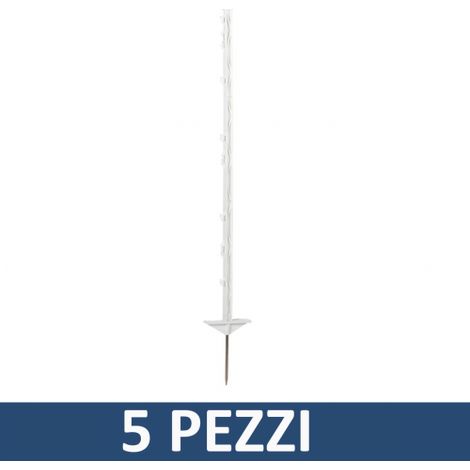 PALETTO ISOLANTE IN PLASTICA P/RECINZIONE ELETTRICA ORTO 105 CM 5 PEZZI 40051/5