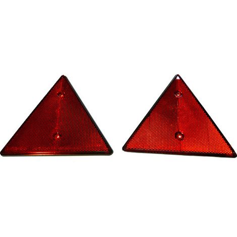 Oc-Pro – Lot de 2 triangles de remorque 150mm – Réflecteurs pour sécurité – Éclairage conforme pour caravanes et remorques