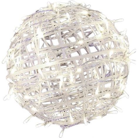 Guirlande lumineuse LED extérieure de Noël, globe lumineux étanche de 20 cm(7,9 pouces), sphère suspendue avec minuterie à mémoire (1/5)