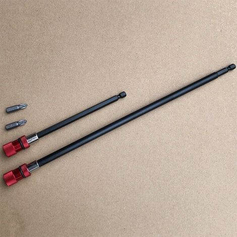 Lntyq 2 PCS Porte Embout Magnetique 300mm 150mm, Rallonge Porte Embout, Porte-Embouts de Tournevis, Porte Embout Magnetique Long, Rallonge Porte Embout Magnétique pour Construction, Ossature Bois
