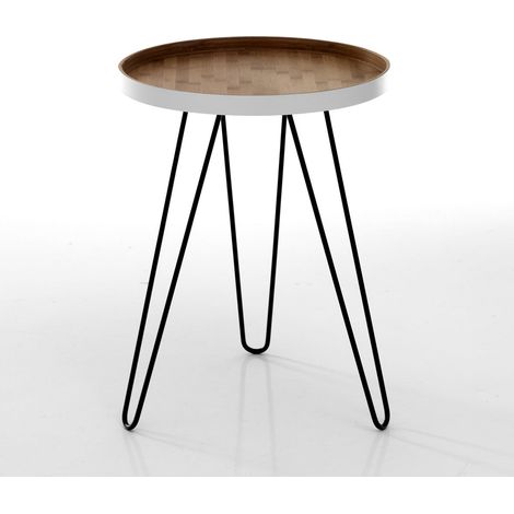 Mesa de centro de bambú y metal diseño moderno Temaki (1/3)