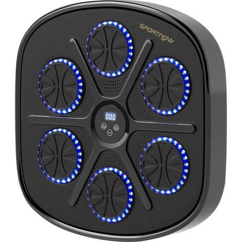 Machine de boxe musicale Bluetooth murale avec LED, 9 vitesses et 9 modes, noire HAVRYA (1/5)