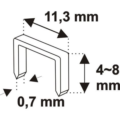 Cucitrice manuale Dedra 11z001 metallo altezza 4-8 mm (1/2)