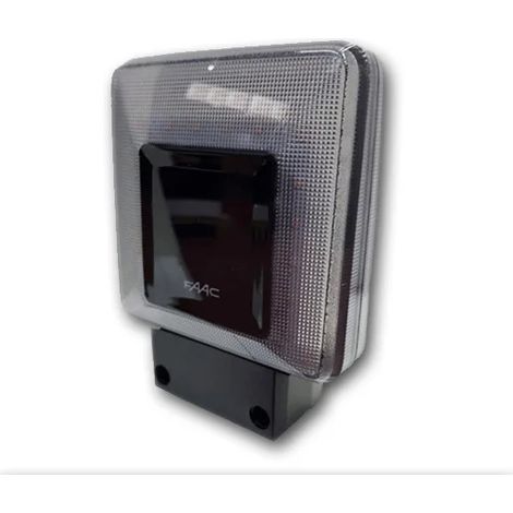 Faac – Clignotant à Led 230V 115V 24V – Antenne intégrée 433/868 MHz – IP54 – 40 LEDs haute luminosité – Pour motorisation de portail