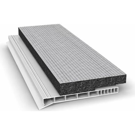 Couvercle de coffre de volet roulant avec mousse souple, blanc, 220 mm x 1000 mm (1/4)