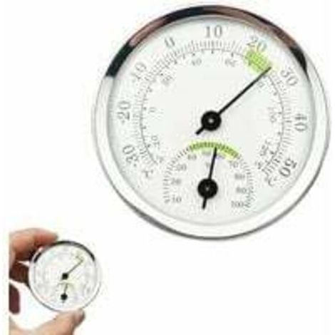 Termometro igrometro, termometro analogico esterno, termometro da parete wireless e igrometro per il monitoraggio del clima interno ed esterno (B)
