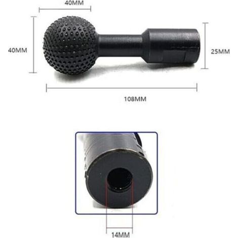 Fraise sphérique en carbure pour le travail du bois, diamètre 40 mm, fraise à bois, fraise sphérique, gouge sphérique pour meuleuse d'angle et polissage du bois, bol à graver