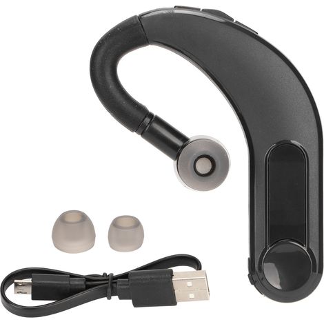Casque sans fil Bluetooth antibruit avec crochet d'oreille pour la conduite et les conversations professionnelles (1/4)