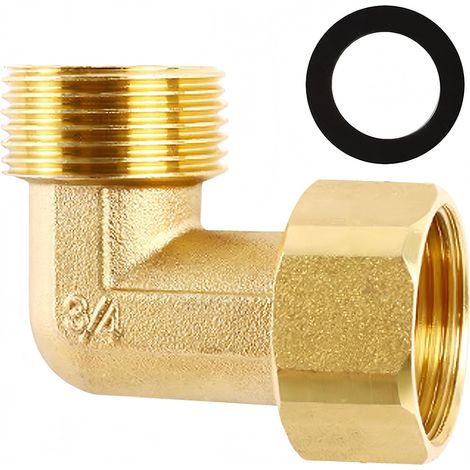 Mamelon double G1/2" (Ø 20mm) laiton mâle,4 pièces hexagonal G1/2"M/M,Raccord de jonction 2 x M Raccord fileté,Double mamelon Raccords en convient pour l'eau potable Coudé Mobile G3/4" (1/5)