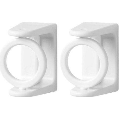 Lot de 2 supports adhésifs pour tringle à rideaux, pour salon, cuisine et salle de bain.-5X4CM-White (1/4)