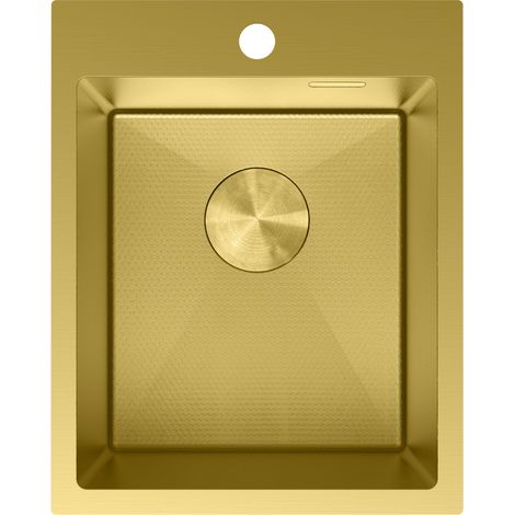 Mexen Solix évier en acier inoxydable 1 bac 400 x 500 mm, doré HC - 6406401000-55HC (1/5)